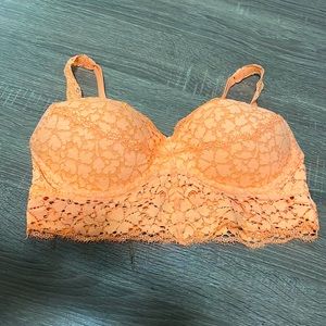 VS PINK Vibrant Peach Lace Bralette
